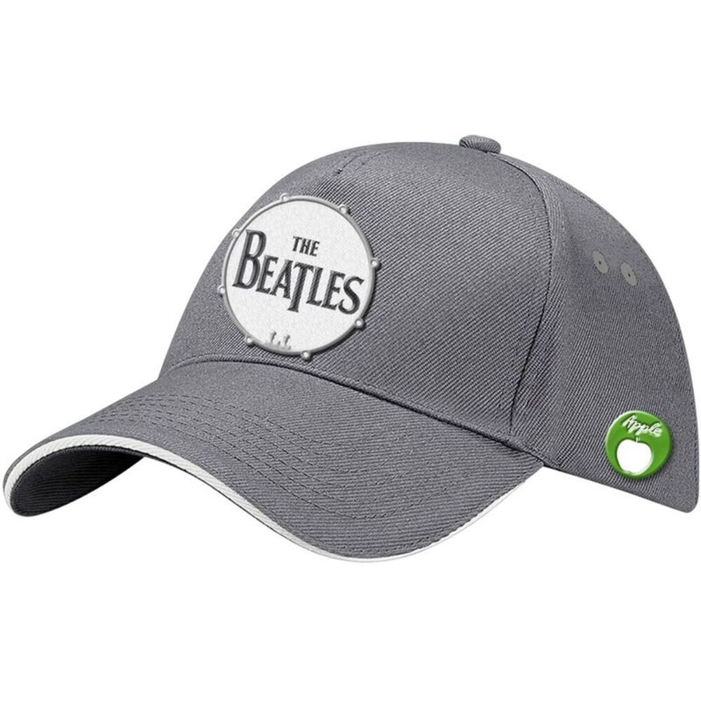 The Beatles Unisex Adult Drum Baseball Cap / Gray/White